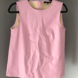 Sleeveless faux leather top